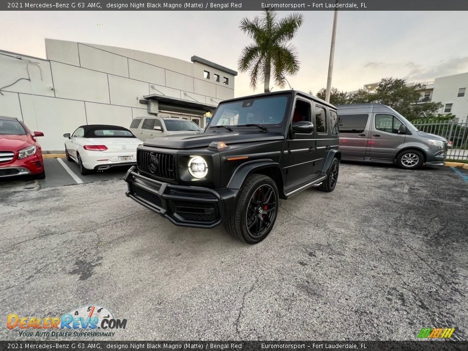 2021 Mercedes-Benz G 63 AMG designo Night Black Magno (Matte) / Bengal Red Photo #21