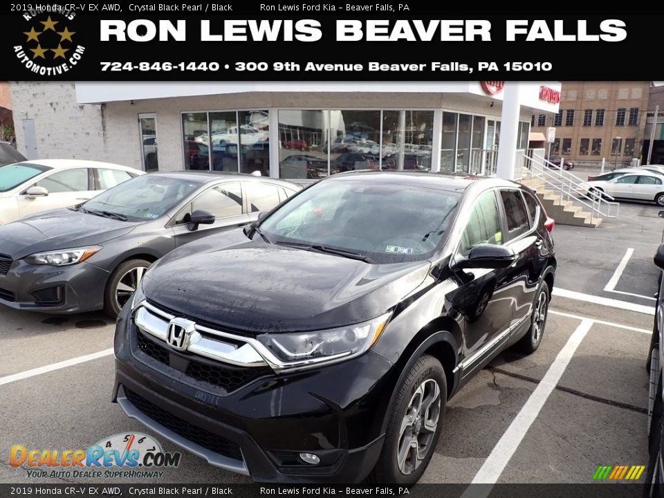 2019 Honda CR-V EX AWD Crystal Black Pearl / Black Photo #1