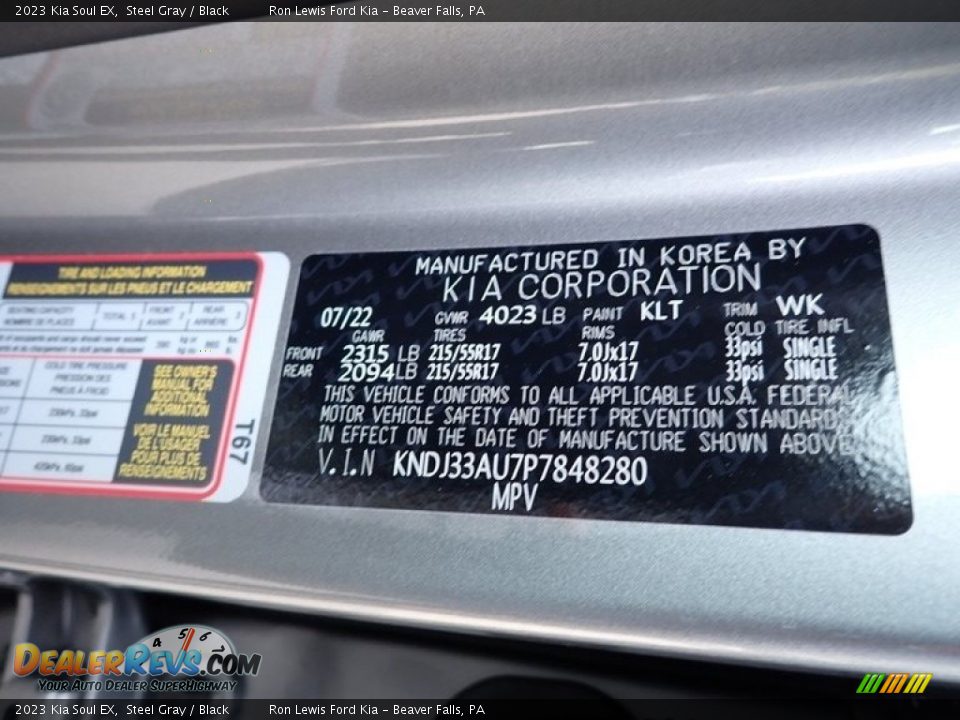 2023 Kia Soul EX Steel Gray / Black Photo #20