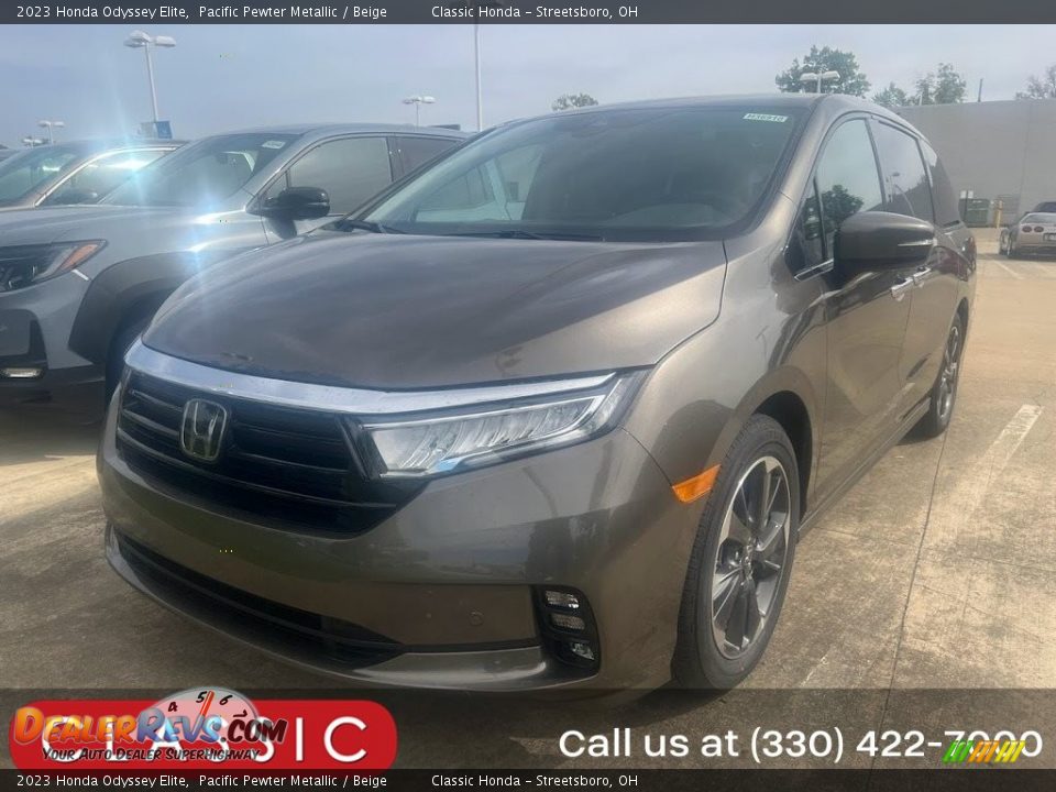 2023 Honda Odyssey Elite Pacific Pewter Metallic / Beige Photo #1