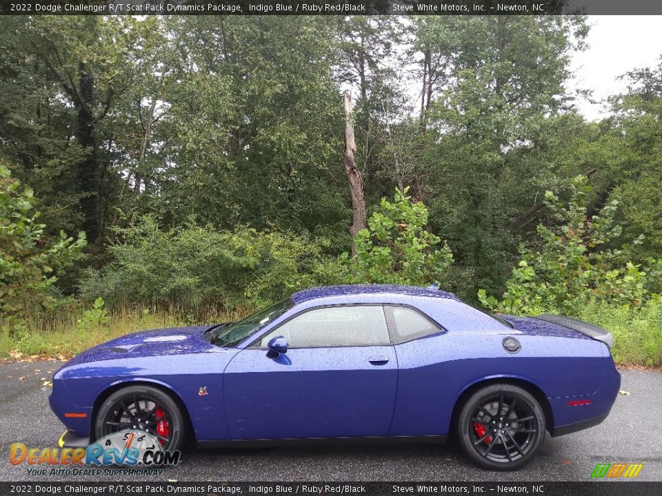 2022 Dodge Challenger R/T Scat Pack Dynamics Package Indigo Blue / Ruby Red/Black Photo #1