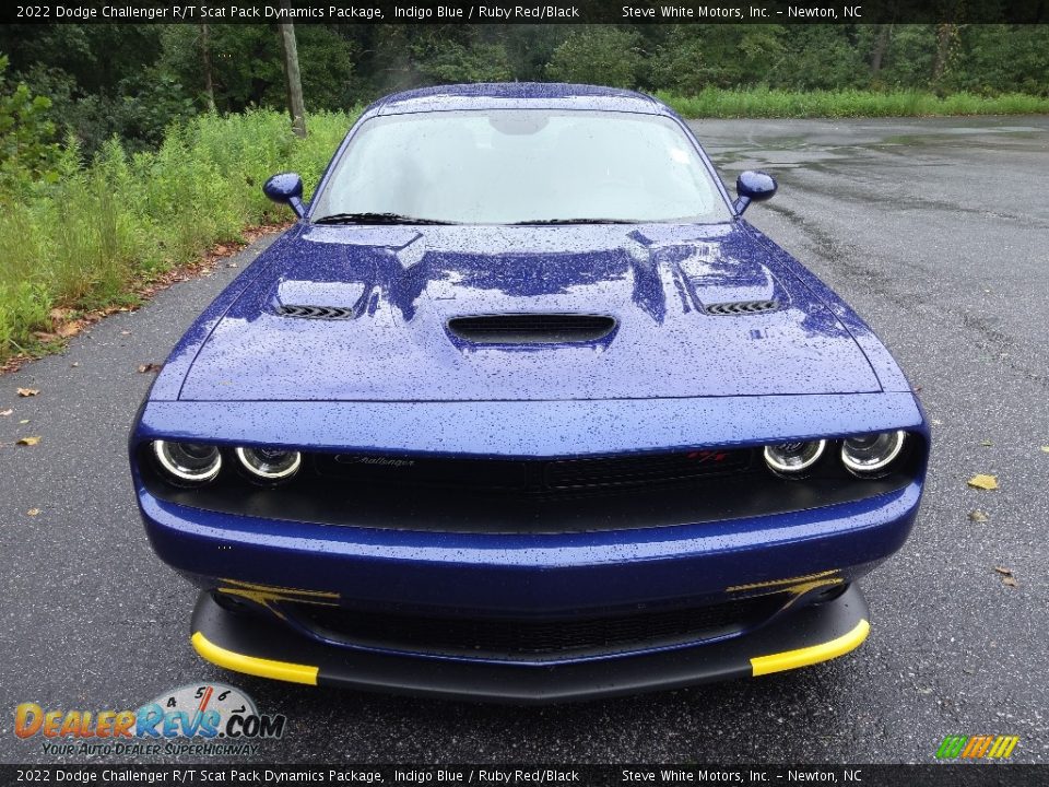 2022 Dodge Challenger R/T Scat Pack Dynamics Package Indigo Blue / Ruby Red/Black Photo #3