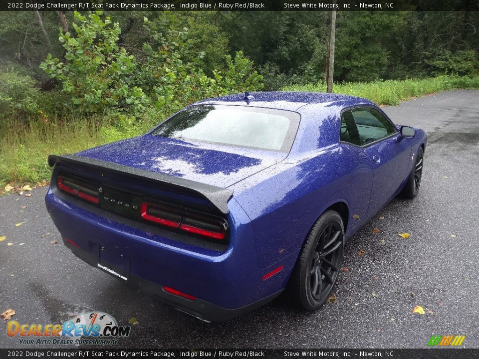2022 Dodge Challenger R/T Scat Pack Dynamics Package Indigo Blue / Ruby Red/Black Photo #6