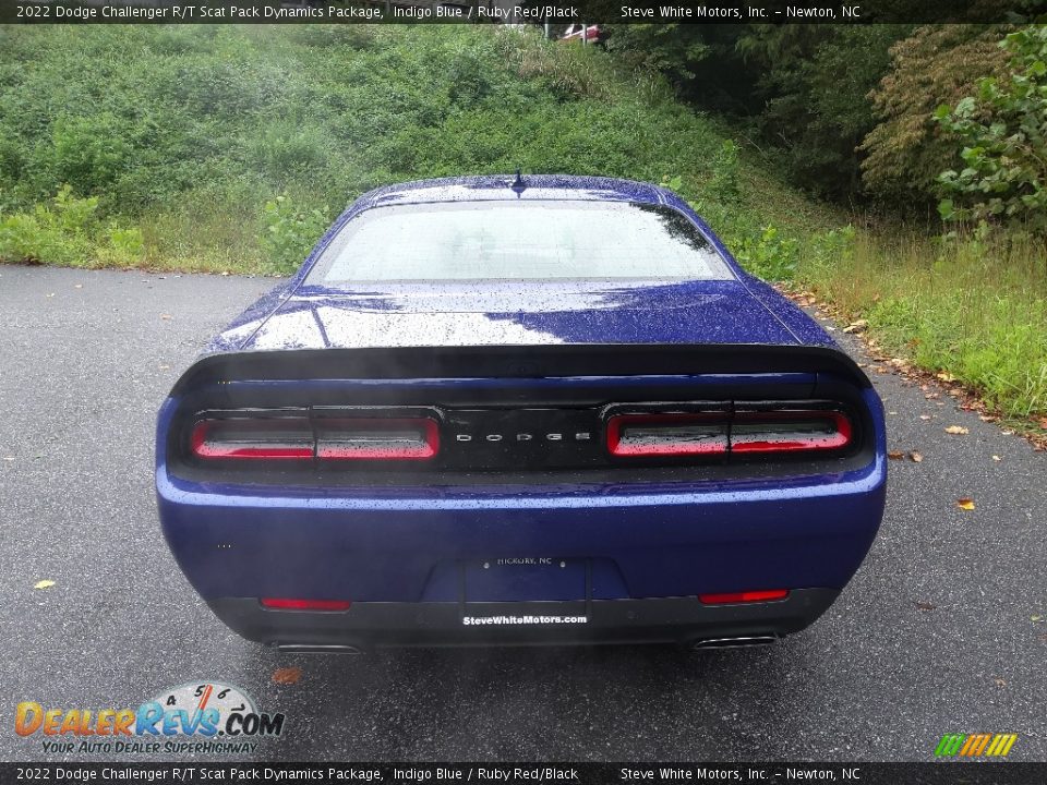 2022 Dodge Challenger R/T Scat Pack Dynamics Package Indigo Blue / Ruby Red/Black Photo #7