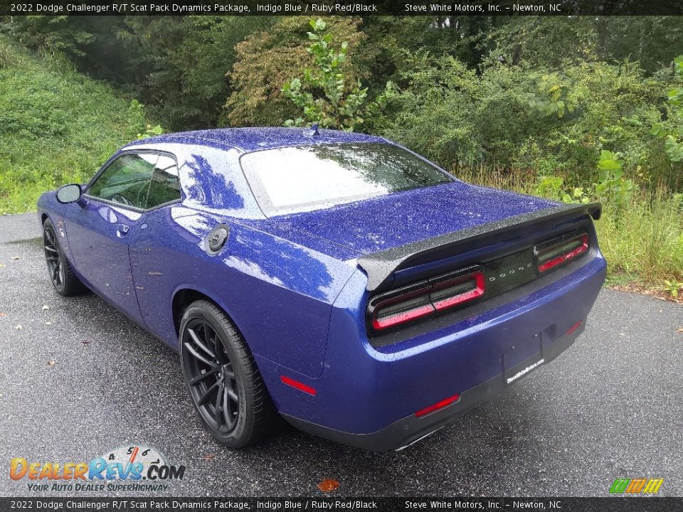 2022 Dodge Challenger R/T Scat Pack Dynamics Package Indigo Blue / Ruby Red/Black Photo #8