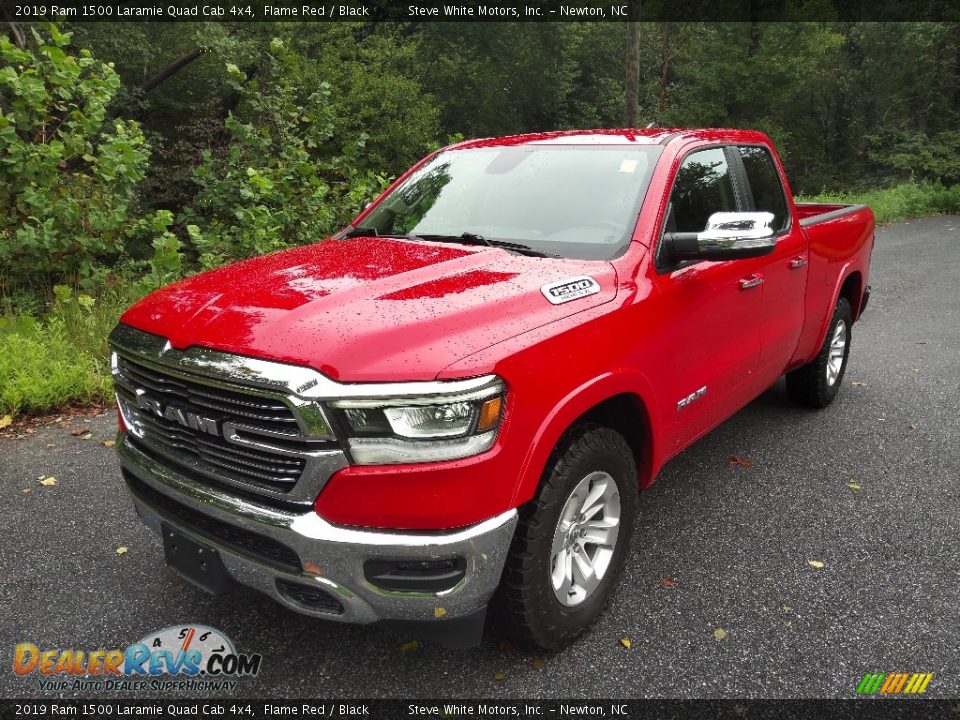 2019 Ram 1500 Laramie Quad Cab 4x4 Flame Red / Black Photo #2