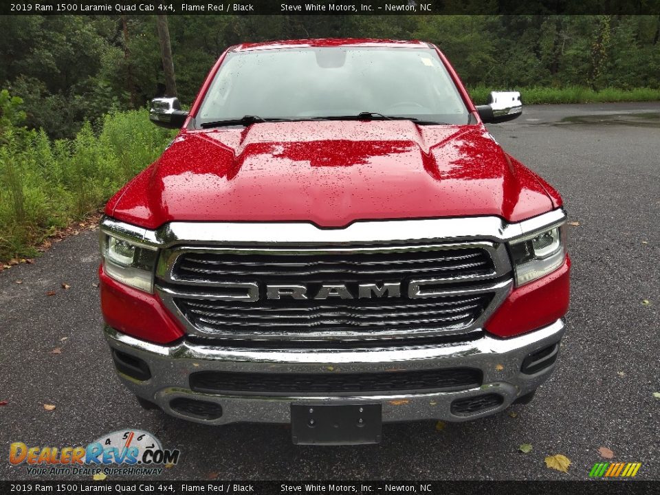 2019 Ram 1500 Laramie Quad Cab 4x4 Flame Red / Black Photo #3