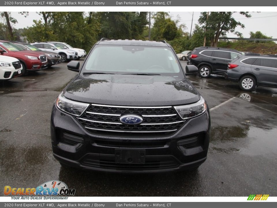 2020 Ford Explorer XLT 4WD Agate Black Metallic / Ebony Photo #2