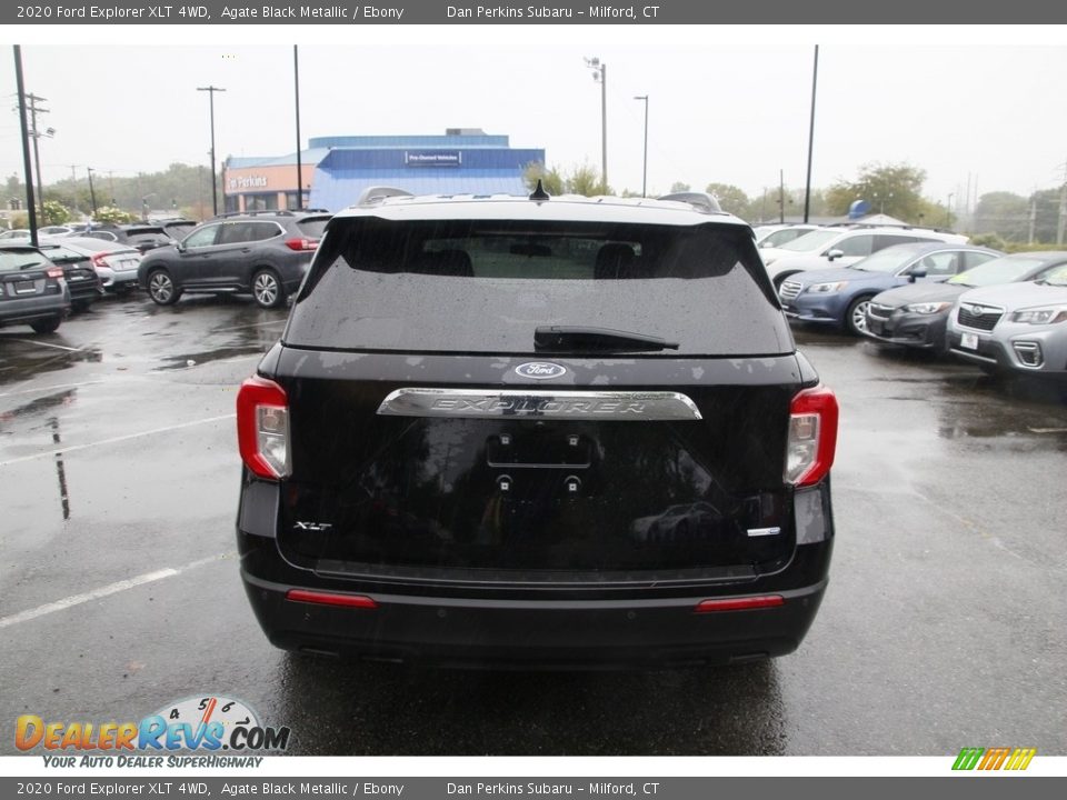 2020 Ford Explorer XLT 4WD Agate Black Metallic / Ebony Photo #6