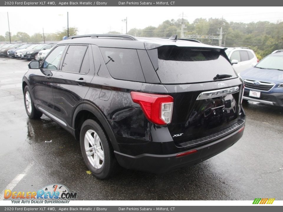 2020 Ford Explorer XLT 4WD Agate Black Metallic / Ebony Photo #7