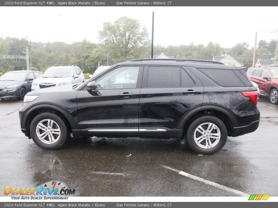 2020 Ford Explorer XLT 4WD Agate Black Metallic / Ebony Photo #8
