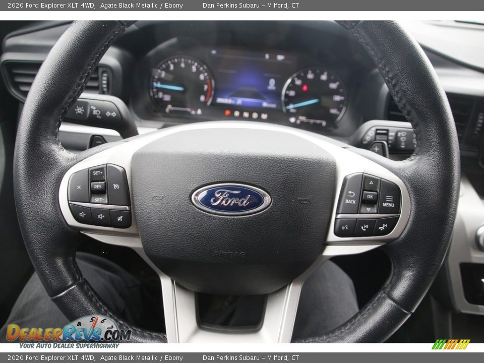 2020 Ford Explorer XLT 4WD Agate Black Metallic / Ebony Photo #17