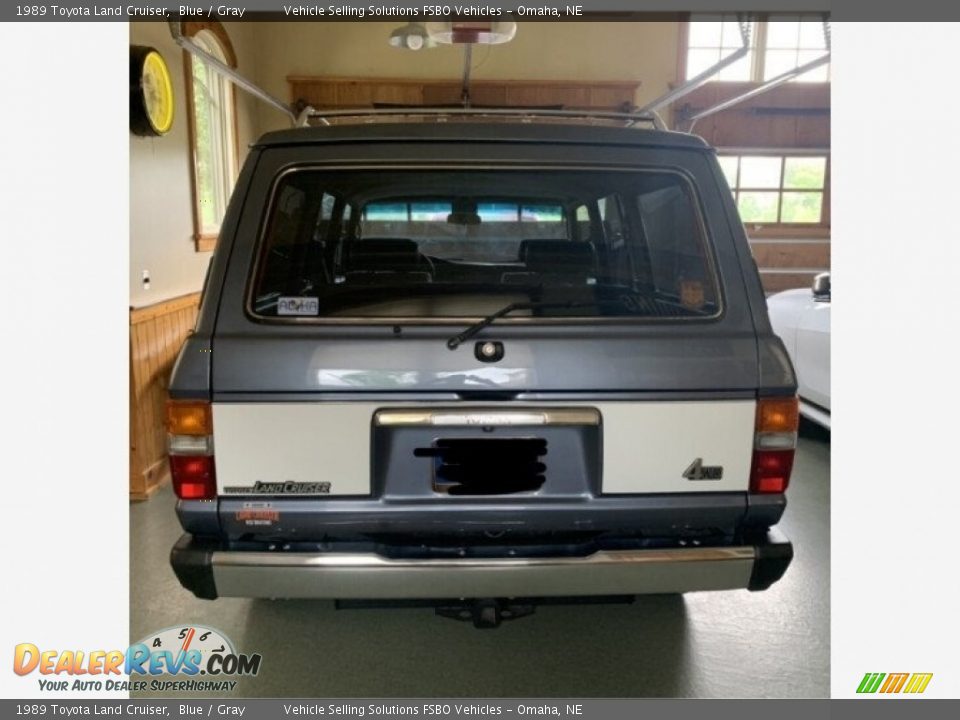 1989 Toyota Land Cruiser Blue / Gray Photo #11