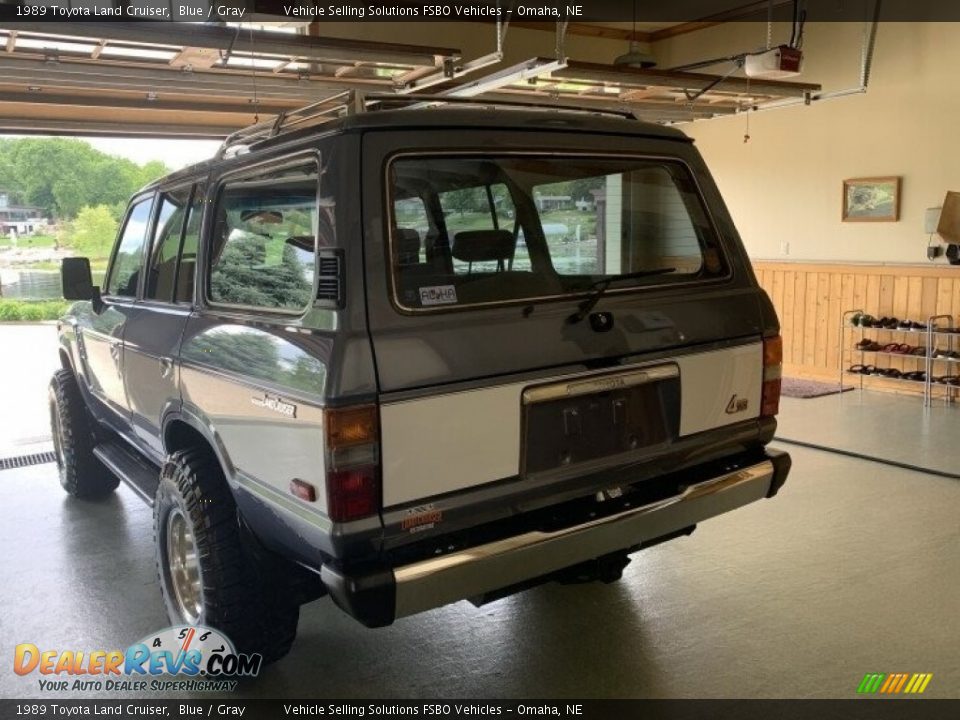 1989 Toyota Land Cruiser Blue / Gray Photo #12