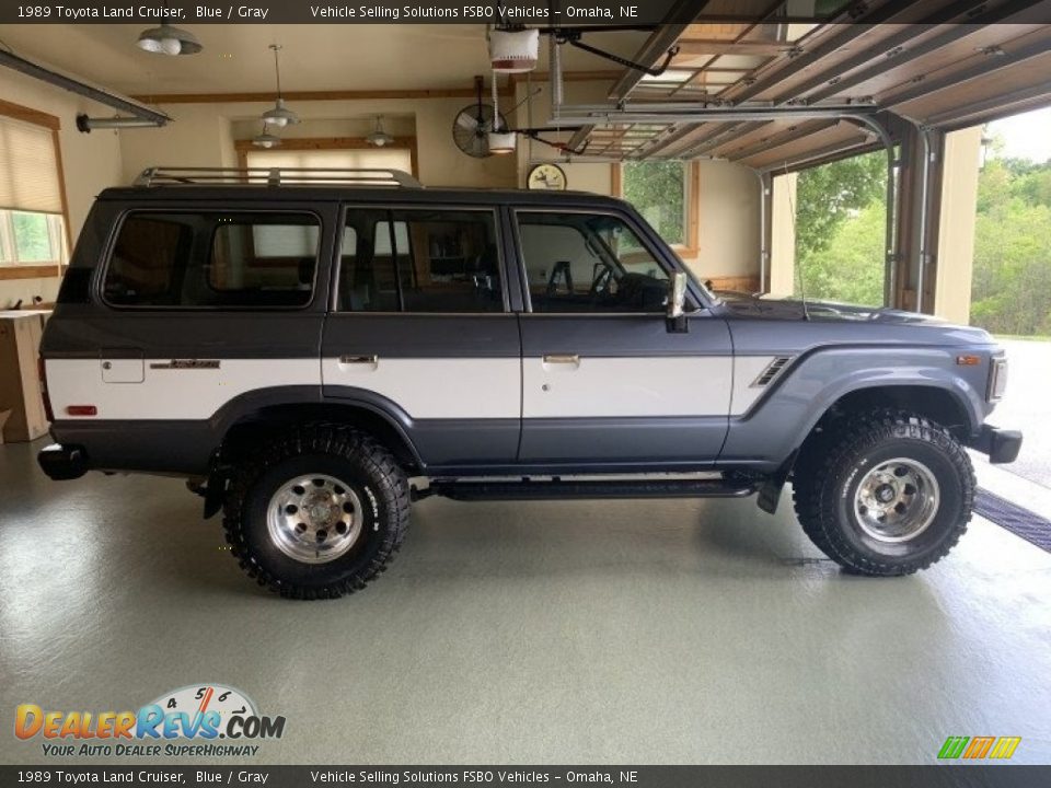 1989 Toyota Land Cruiser Blue / Gray Photo #17