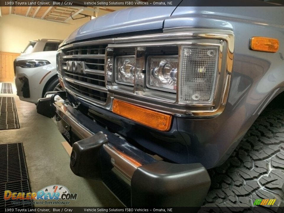 1989 Toyota Land Cruiser Blue / Gray Photo #23