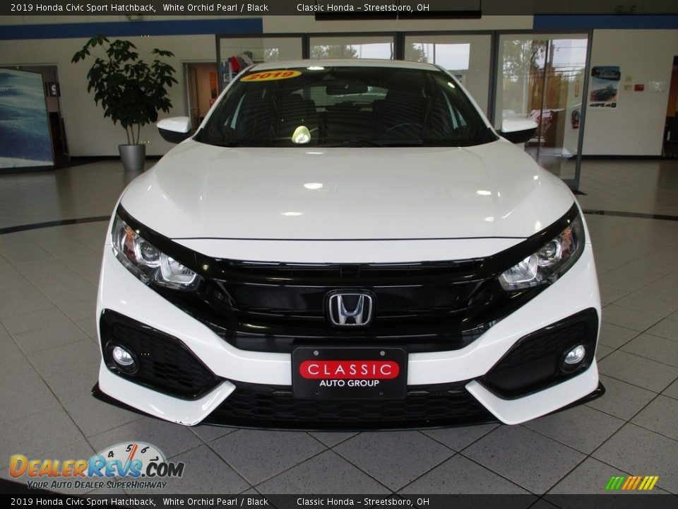2019 Honda Civic Sport Hatchback White Orchid Pearl / Black Photo #2