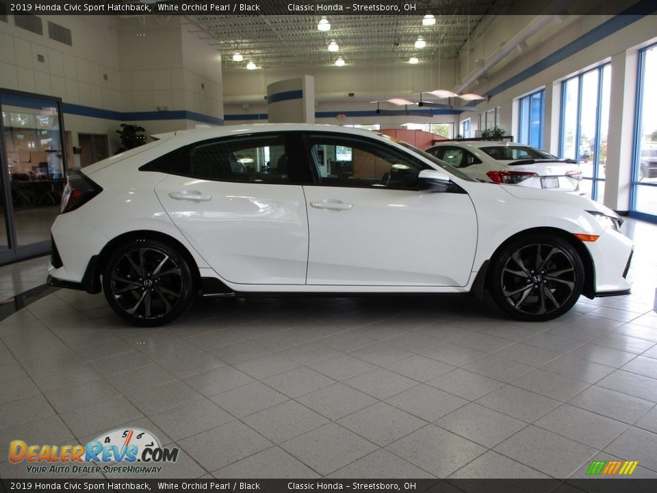 2019 Honda Civic Sport Hatchback White Orchid Pearl / Black Photo #4