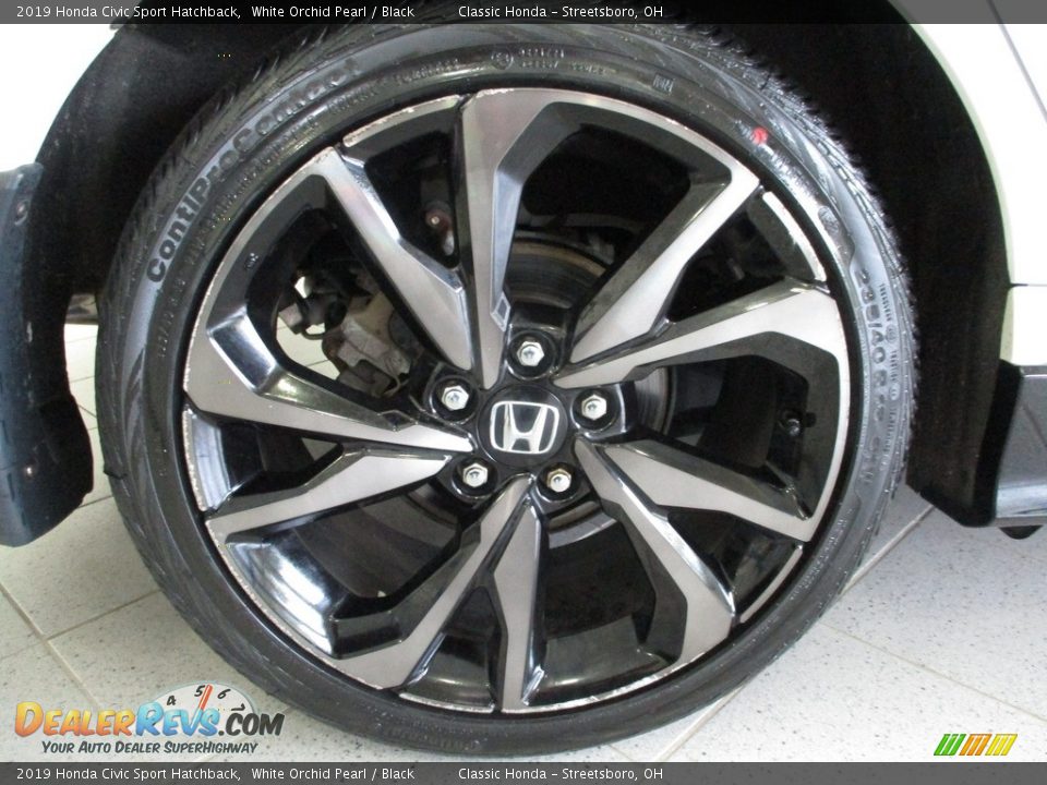 2019 Honda Civic Sport Hatchback White Orchid Pearl / Black Photo #6