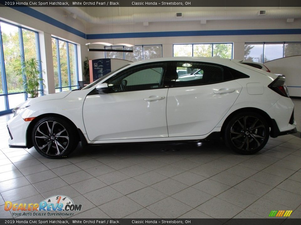 2019 Honda Civic Sport Hatchback White Orchid Pearl / Black Photo #10