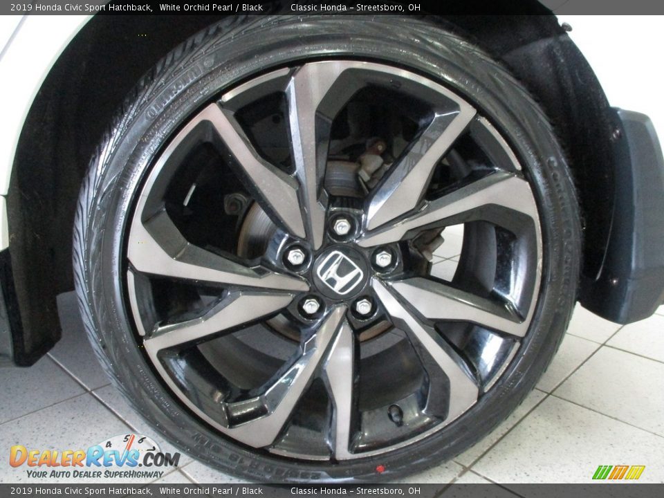 2019 Honda Civic Sport Hatchback White Orchid Pearl / Black Photo #11