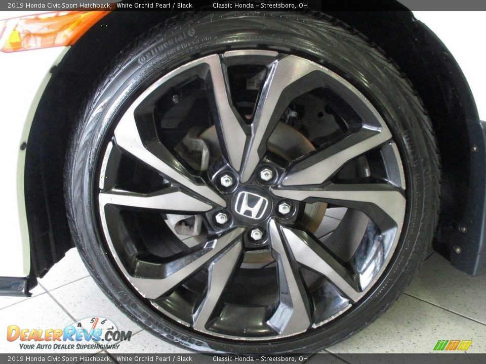 2019 Honda Civic Sport Hatchback White Orchid Pearl / Black Photo #12