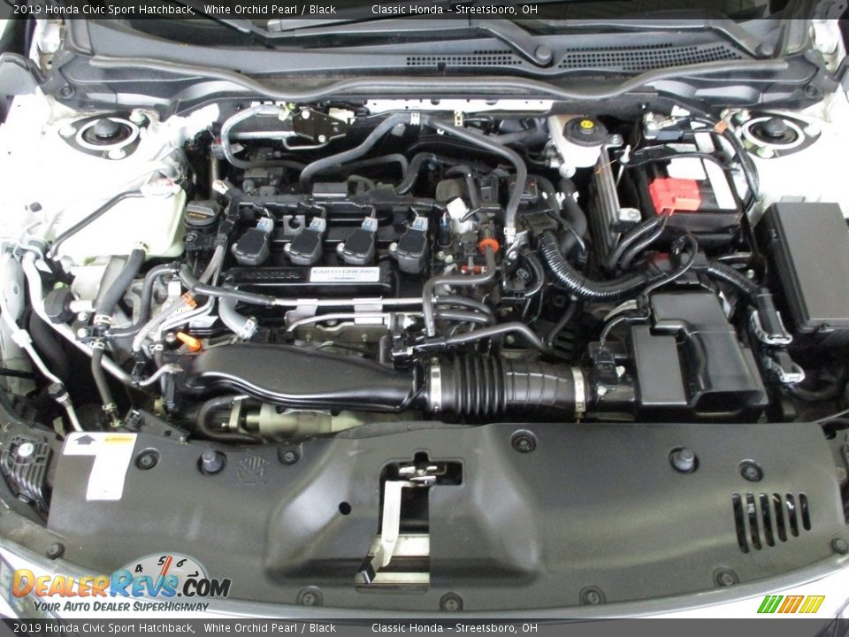 2019 Honda Civic Sport Hatchback White Orchid Pearl / Black Photo #13