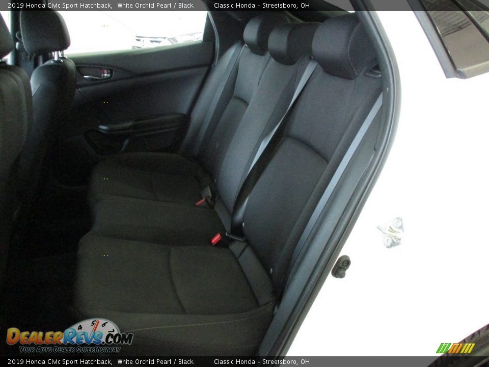 2019 Honda Civic Sport Hatchback White Orchid Pearl / Black Photo #24