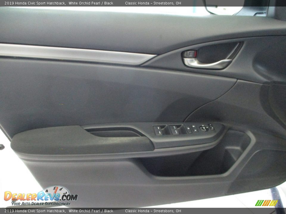 2019 Honda Civic Sport Hatchback White Orchid Pearl / Black Photo #25