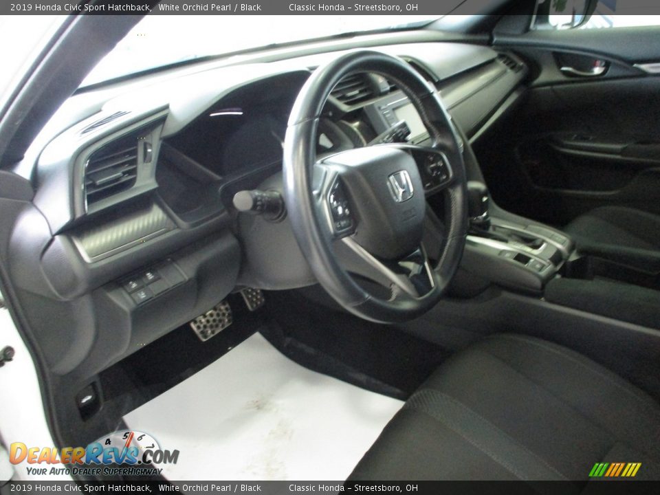 2019 Honda Civic Sport Hatchback White Orchid Pearl / Black Photo #26