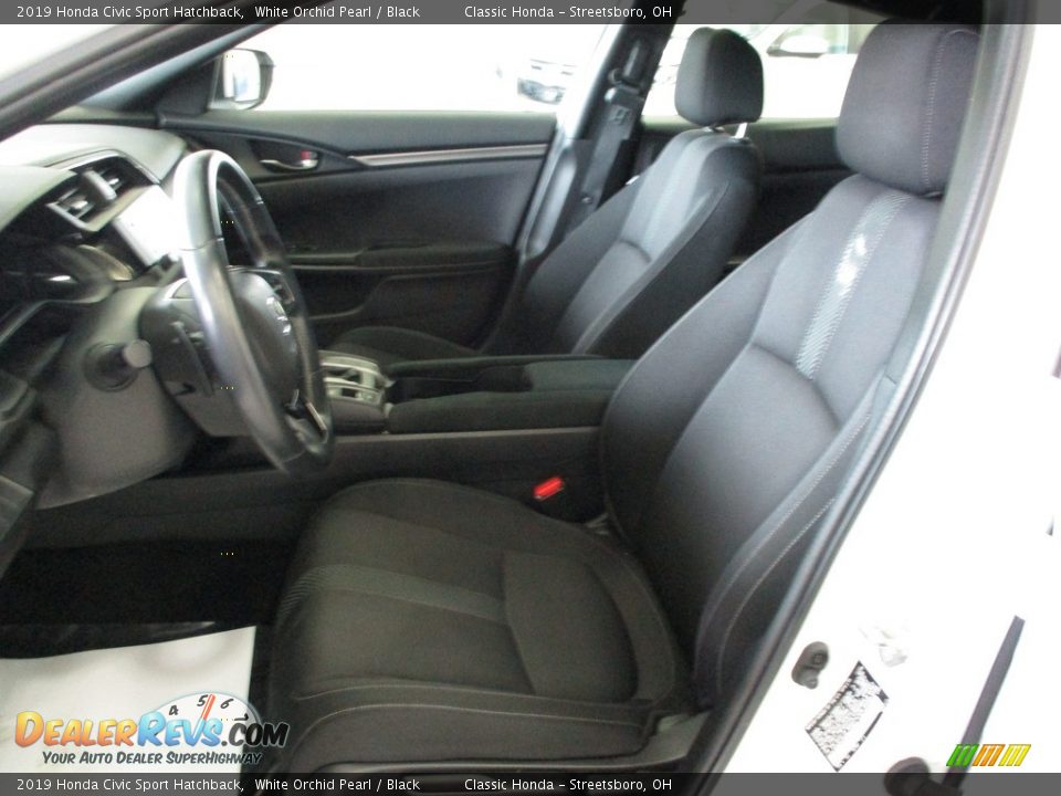 2019 Honda Civic Sport Hatchback White Orchid Pearl / Black Photo #27