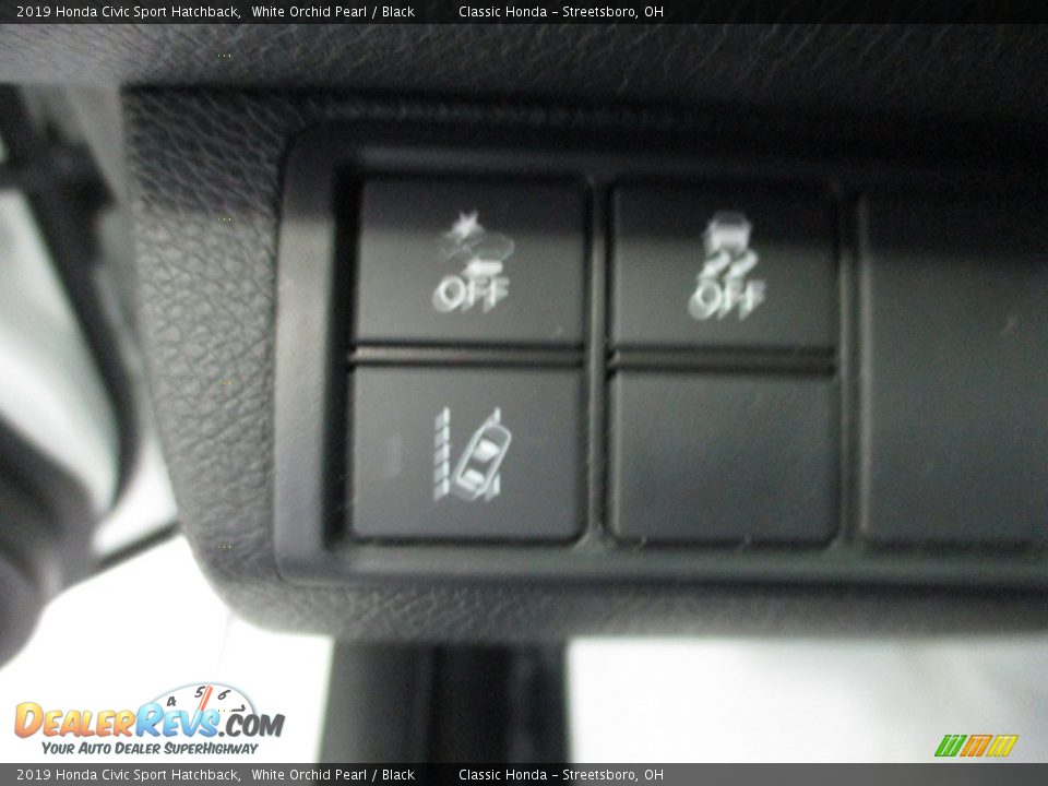 2019 Honda Civic Sport Hatchback White Orchid Pearl / Black Photo #28