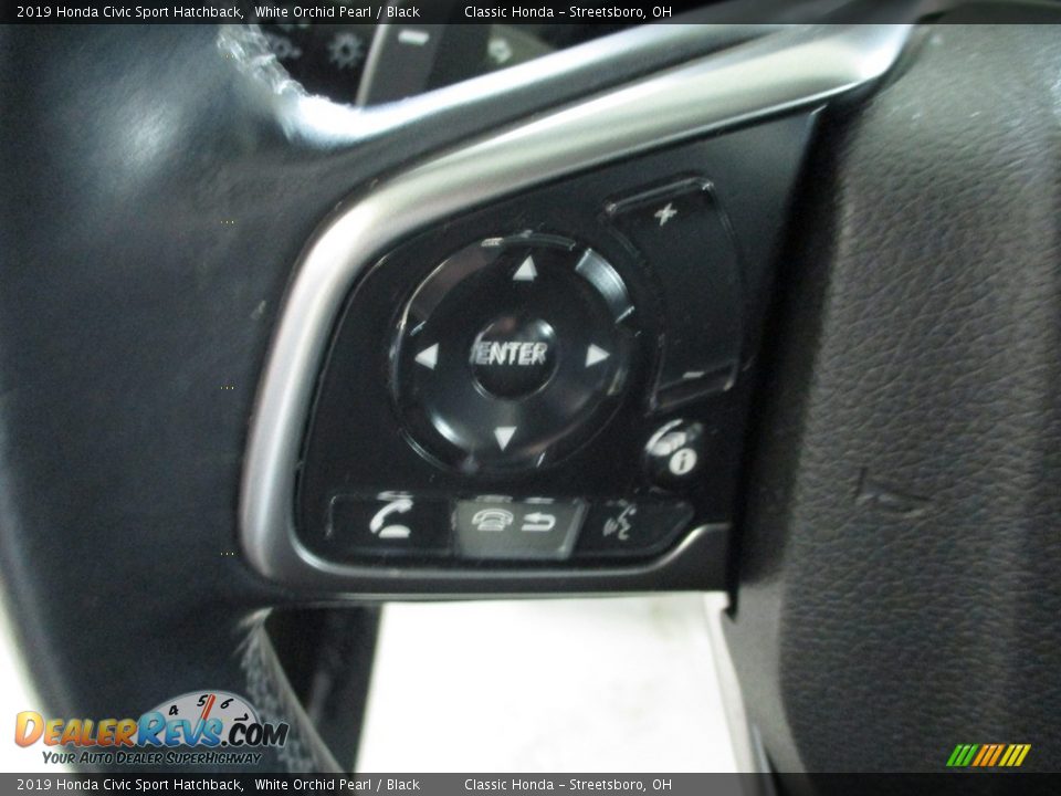 2019 Honda Civic Sport Hatchback White Orchid Pearl / Black Photo #30