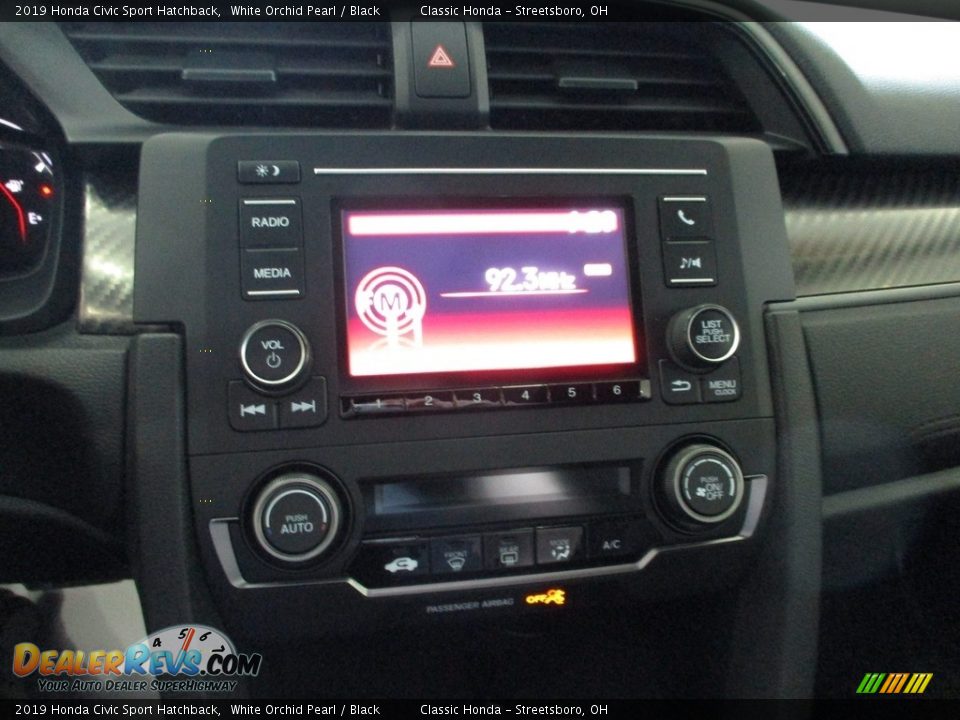 2019 Honda Civic Sport Hatchback White Orchid Pearl / Black Photo #34