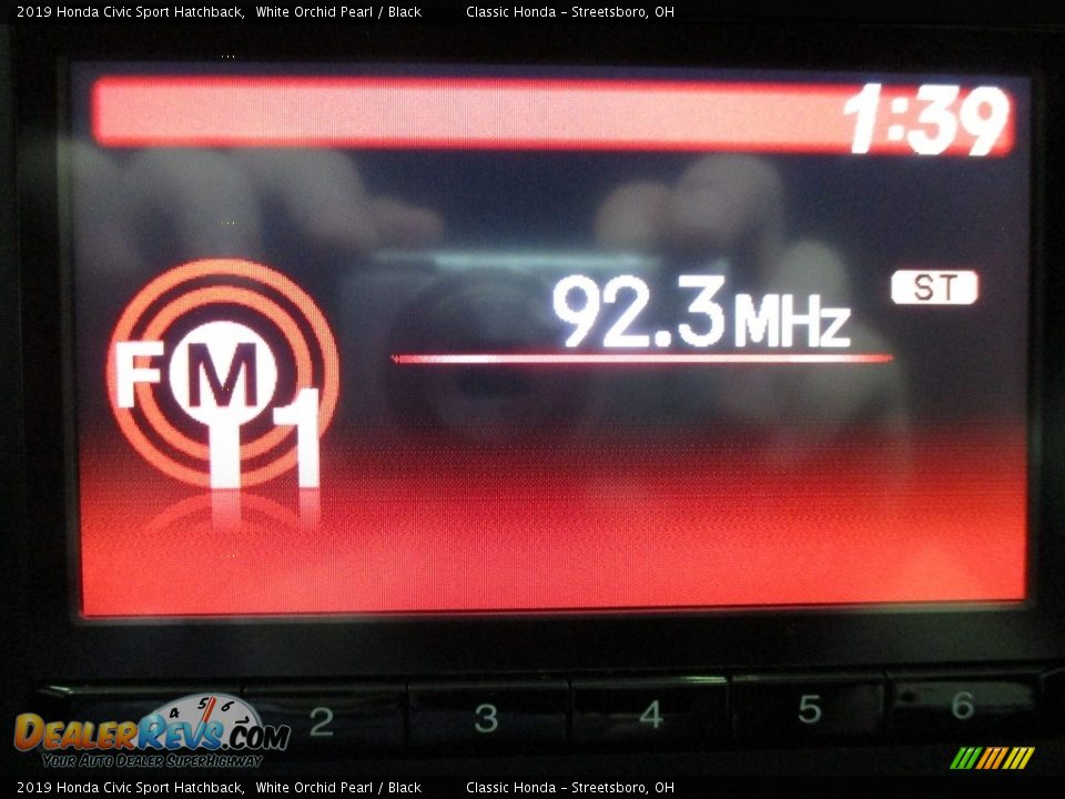 2019 Honda Civic Sport Hatchback White Orchid Pearl / Black Photo #36