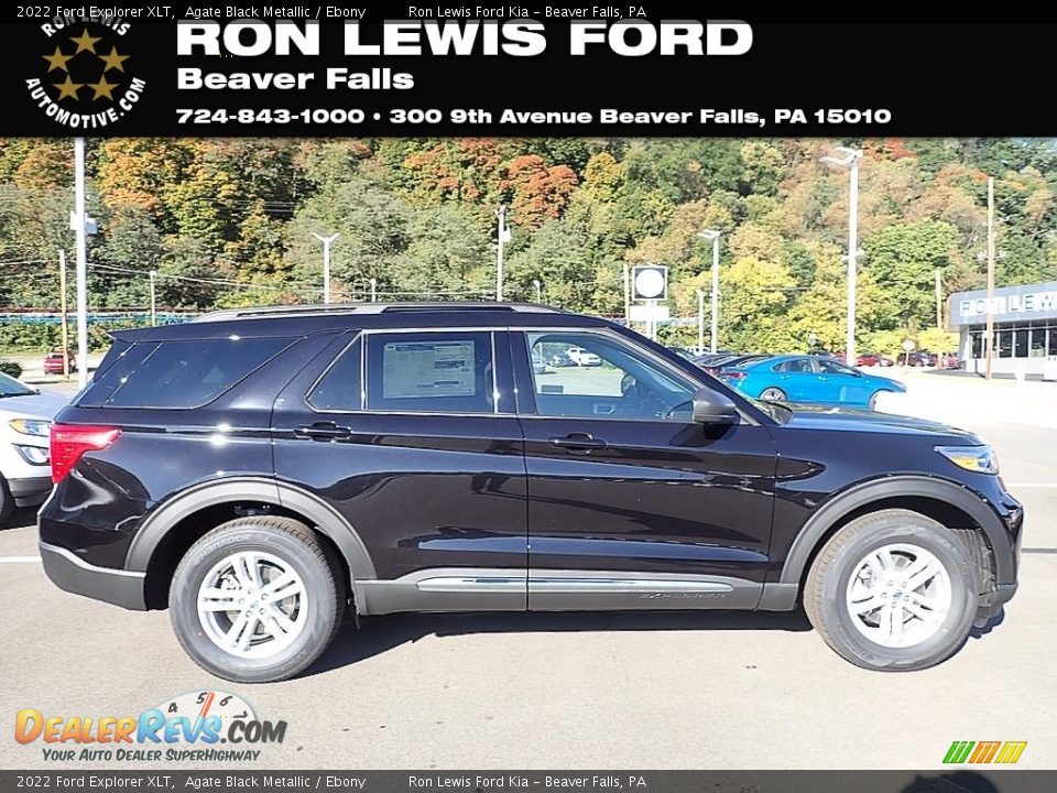 2022 Ford Explorer XLT Agate Black Metallic / Ebony Photo #1