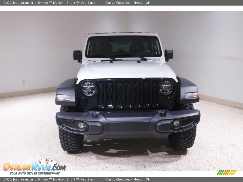 2021 Jeep Wrangler Unlimited Willys 4x4 Bright White / Black Photo #2