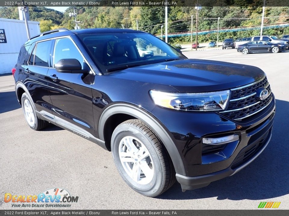2022 Ford Explorer XLT Agate Black Metallic / Ebony Photo #2