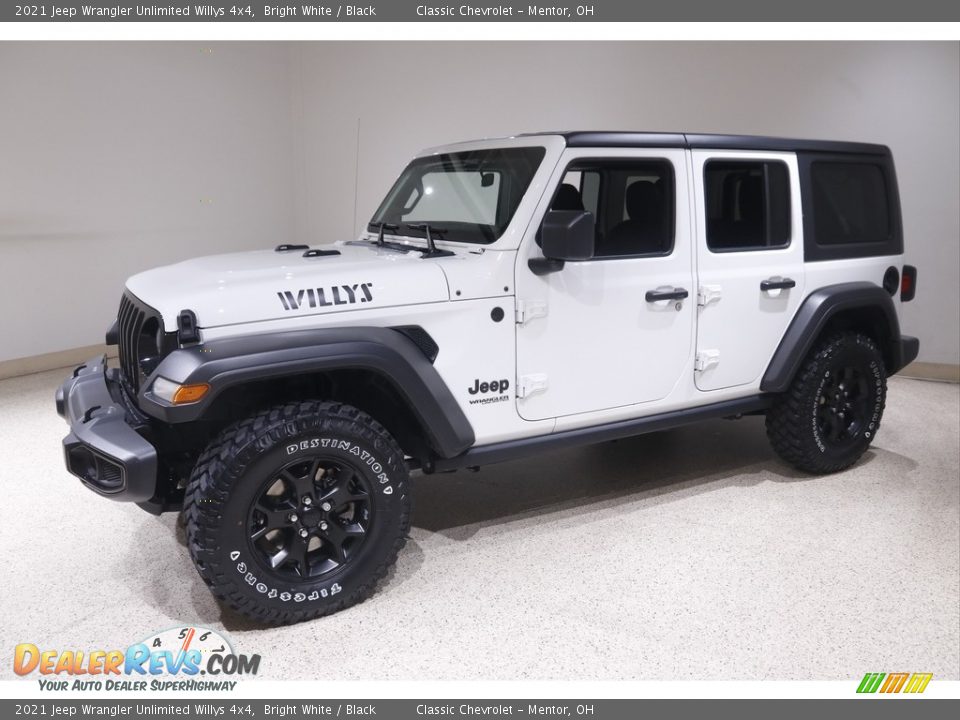 2021 Jeep Wrangler Unlimited Willys 4x4 Bright White / Black Photo #3