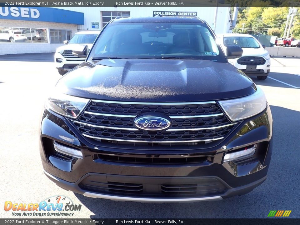 2022 Ford Explorer XLT Agate Black Metallic / Ebony Photo #3