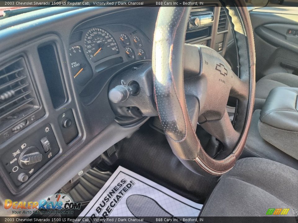 2003 Chevrolet Silverado 1500 LS Regular Cab Victory Red / Dark Charcoal Photo #12