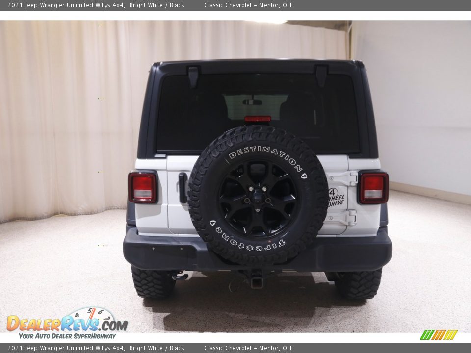 2021 Jeep Wrangler Unlimited Willys 4x4 Bright White / Black Photo #19