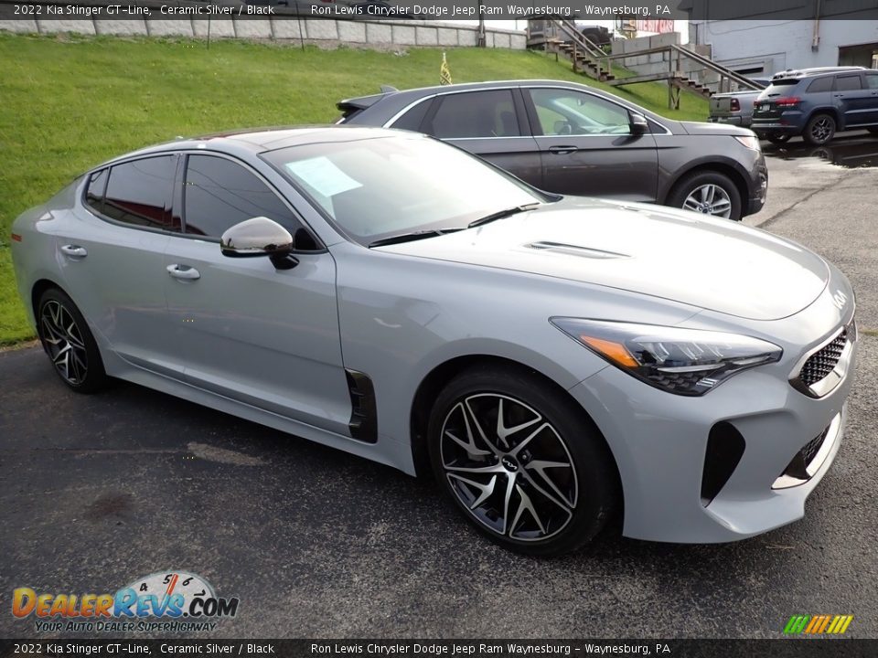 2022 Kia Stinger GT-Line Ceramic Silver / Black Photo #4