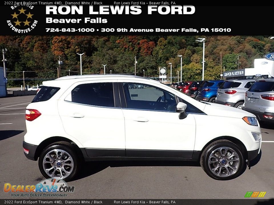 2022 Ford EcoSport Titanium 4WD Diamond White / Black Photo #1