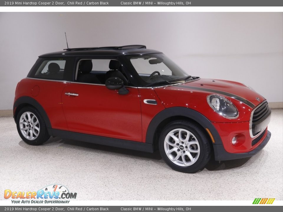 2019 Mini Hardtop Cooper 2 Door Chili Red / Carbon Black Photo #1