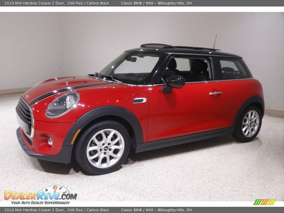 2019 Mini Hardtop Cooper 2 Door Chili Red / Carbon Black Photo #3