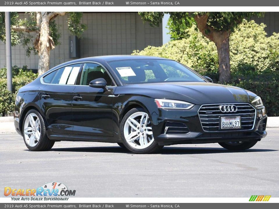 2019 Audi A5 Sportback Premium quattro Brilliant Black / Black Photo #2