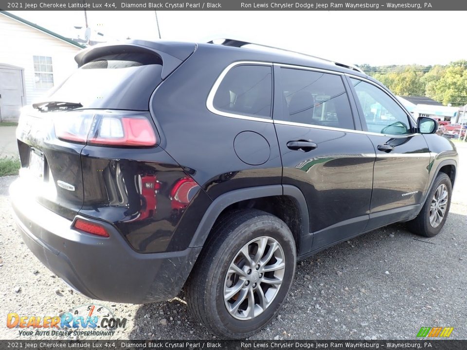 2021 Jeep Cherokee Latitude Lux 4x4 Diamond Black Crystal Pearl / Black Photo #3