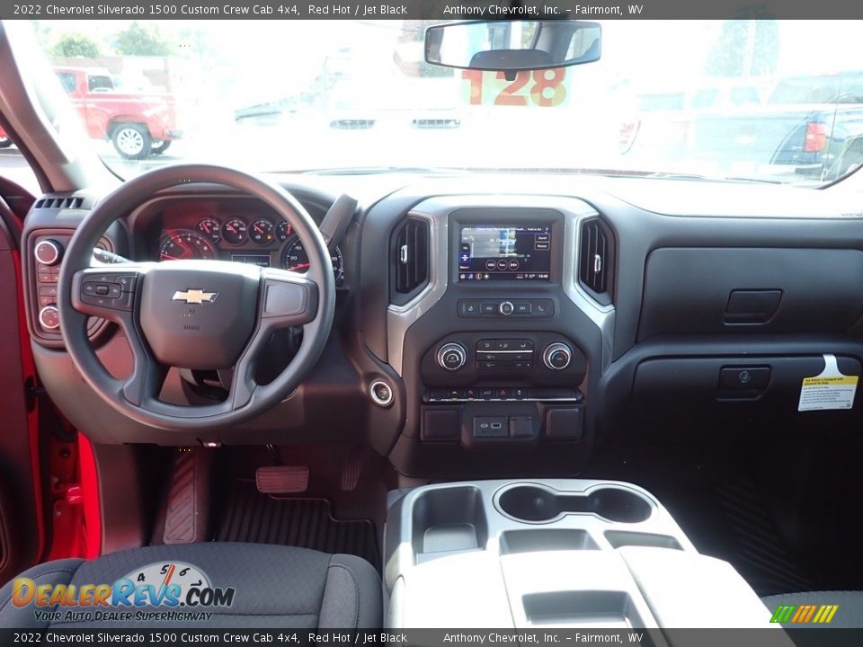 2022 Chevrolet Silverado 1500 Custom Crew Cab 4x4 Red Hot / Jet Black Photo #13