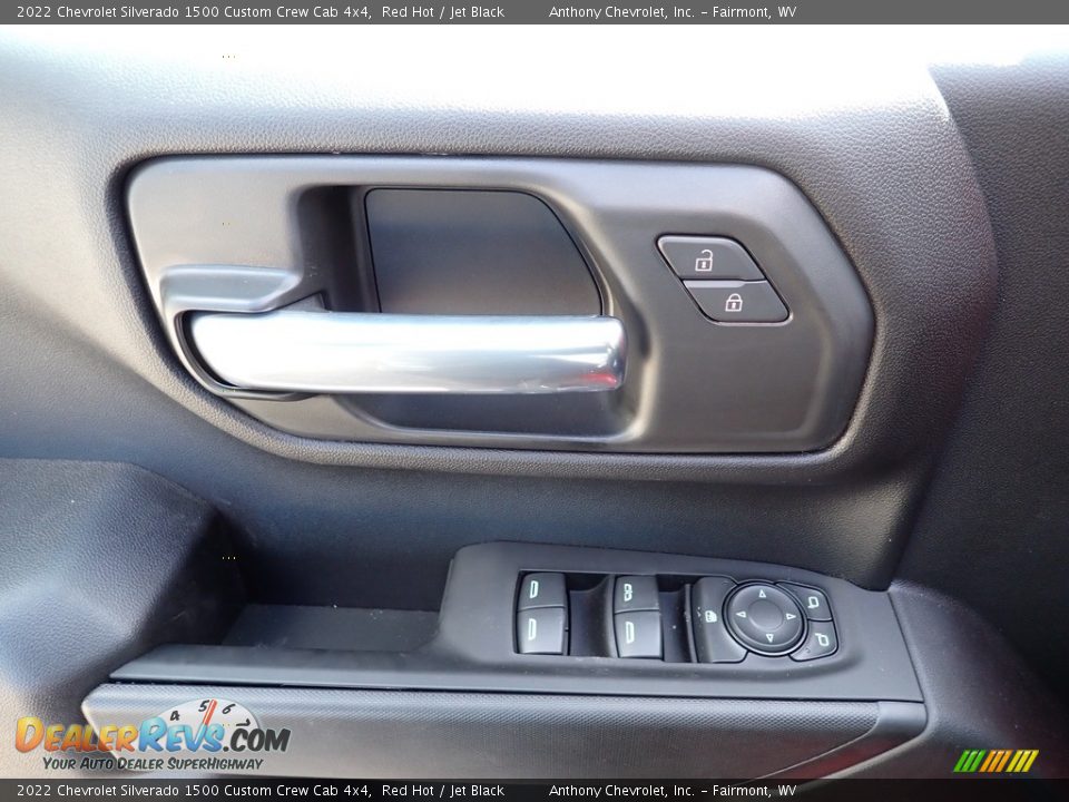 2022 Chevrolet Silverado 1500 Custom Crew Cab 4x4 Red Hot / Jet Black Photo #14